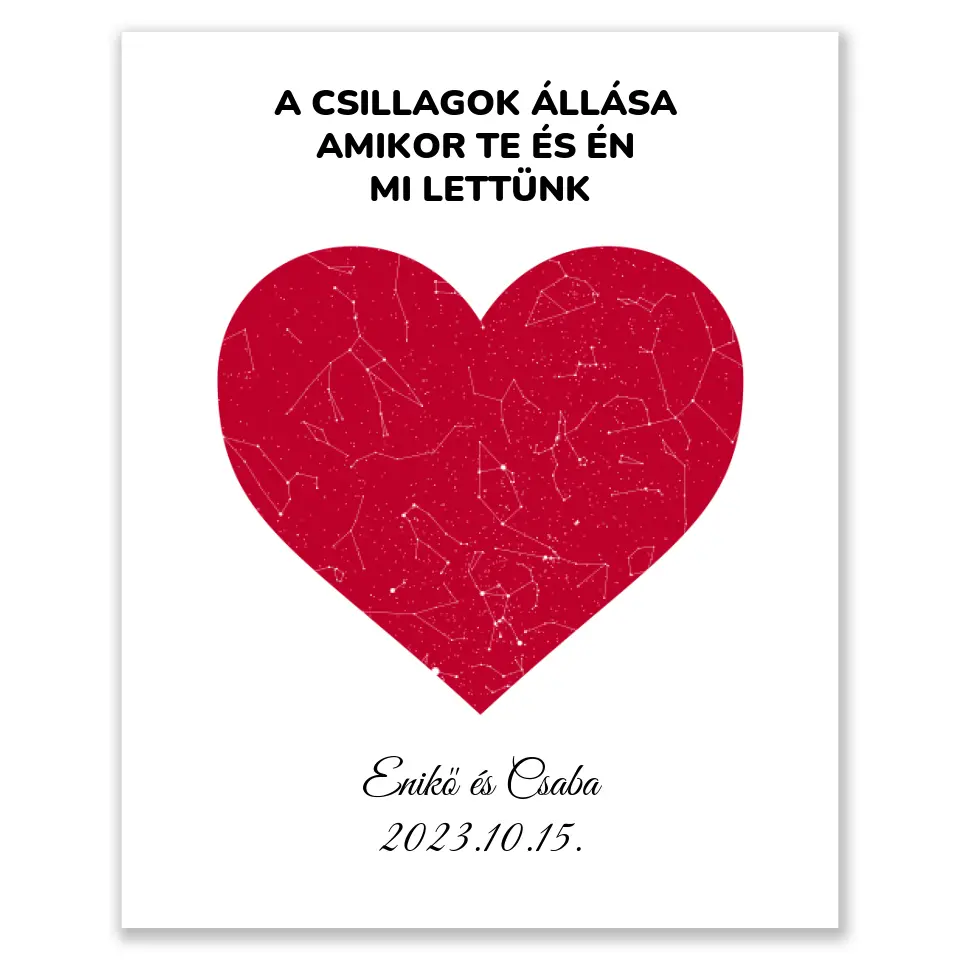Szív csillagtérkép
