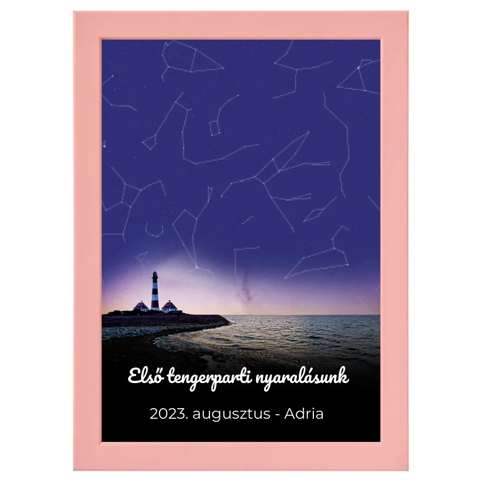 Egyedi csillagtérkép választható háttérrel