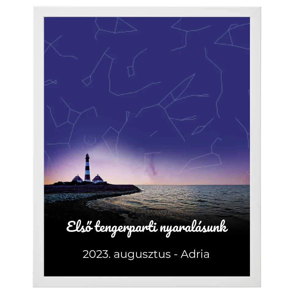 Egyedi csillagtérkép választható háttérrel