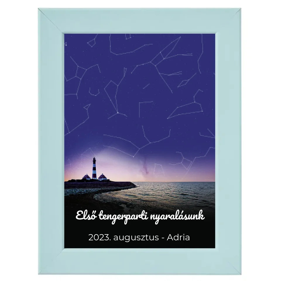 Egyedi csillagtérkép választható háttérrel