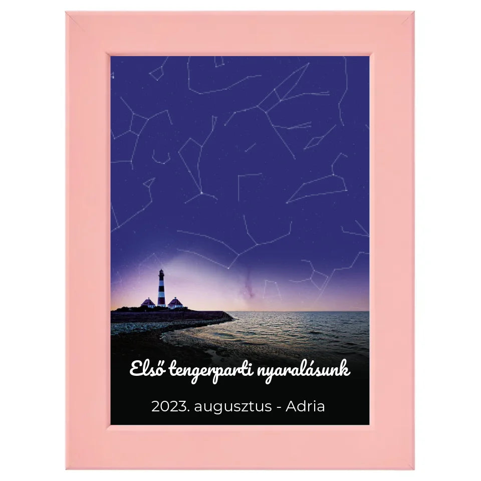 Egyedi csillagtérkép választható háttérrel