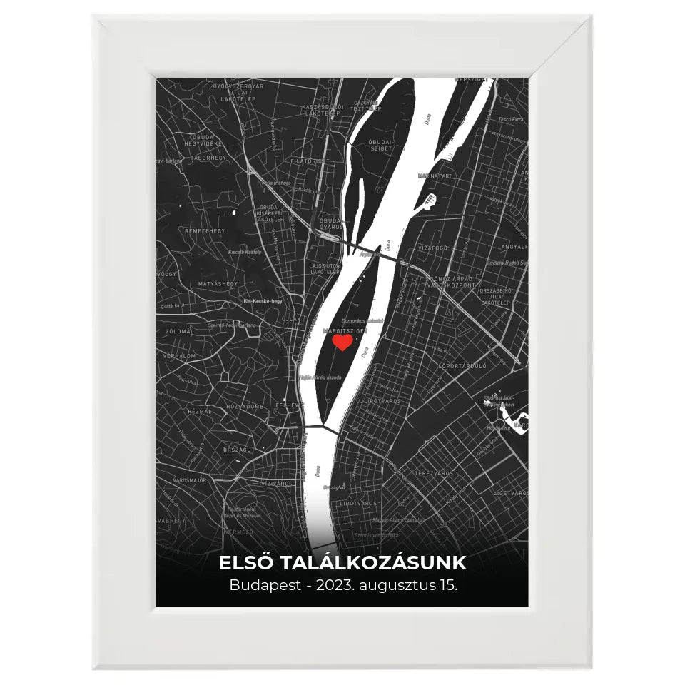 Minimalista térképes egyedi falikép