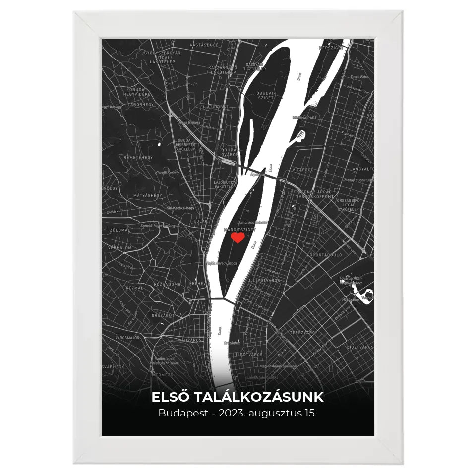 Minimalista térképes egyedi falikép