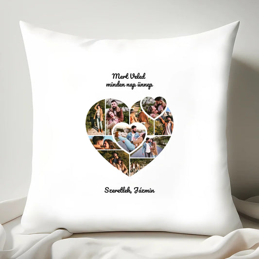 Szerelmes párna felirattal
