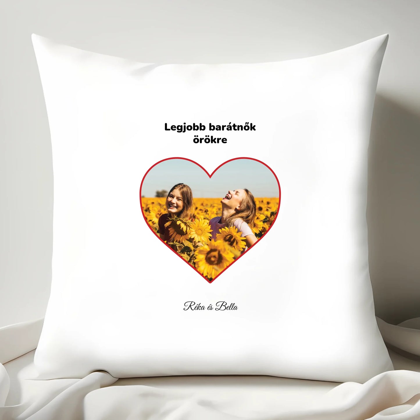 Egyedi fényképes karácsonyi ajándék, szülinapi ajándék - Egyedi szív párma fotókollázs