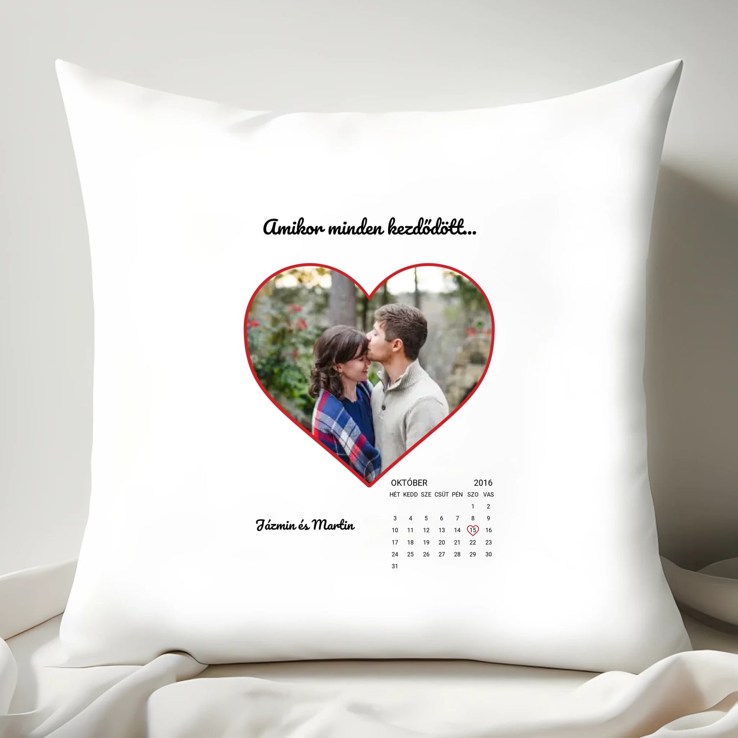 Egyedi párna Valentin napra