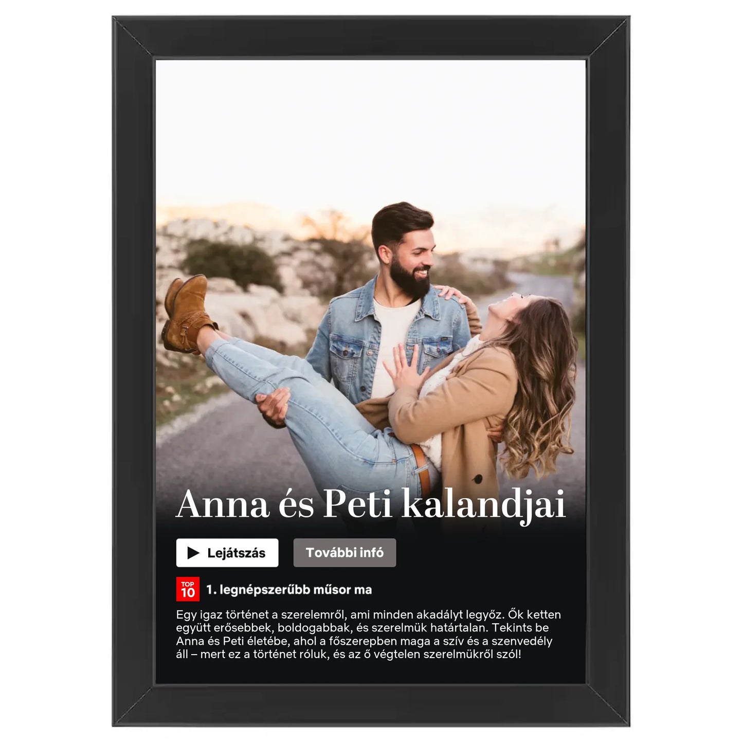 Egyedi fényképes karácsonyi ajándék, szülinapi ajándék - Netflix stílusú egyedi kép