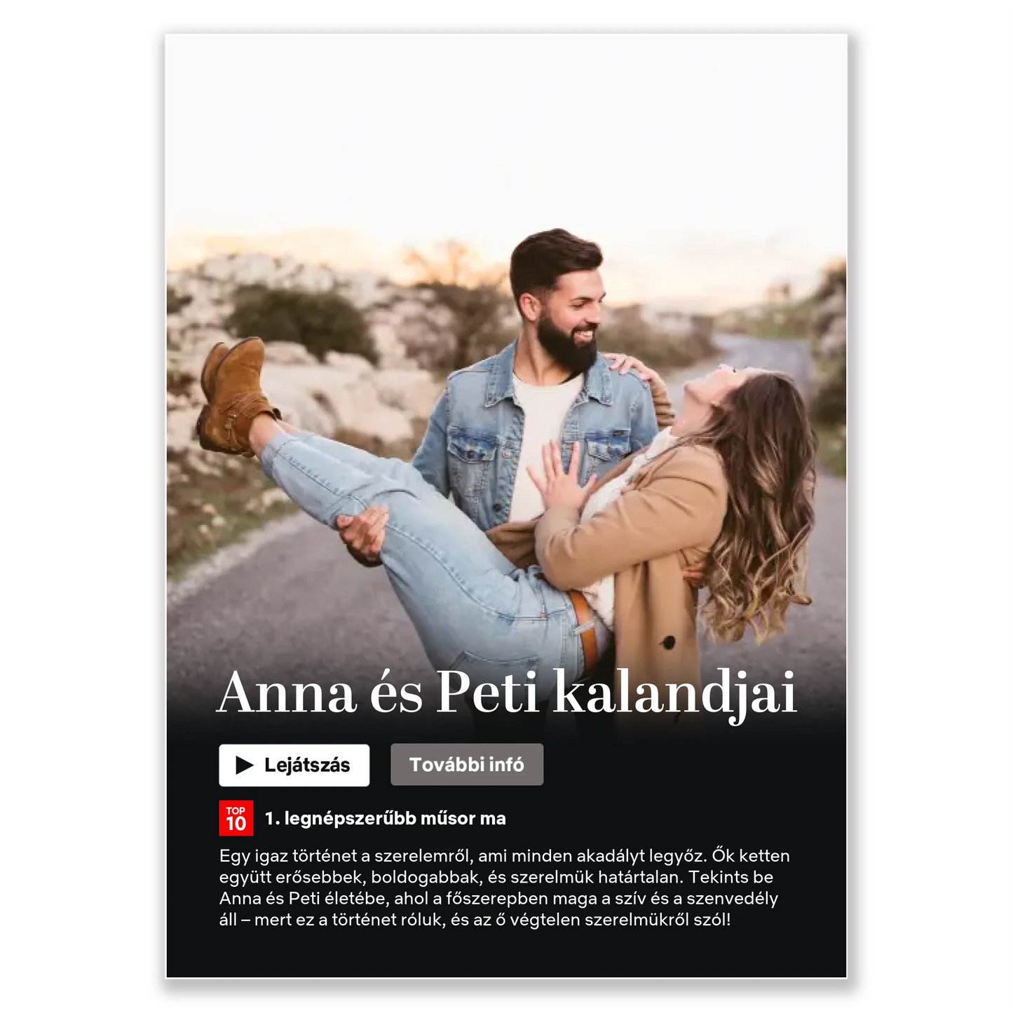 Netflix stílusú (álló) egyedi falikép