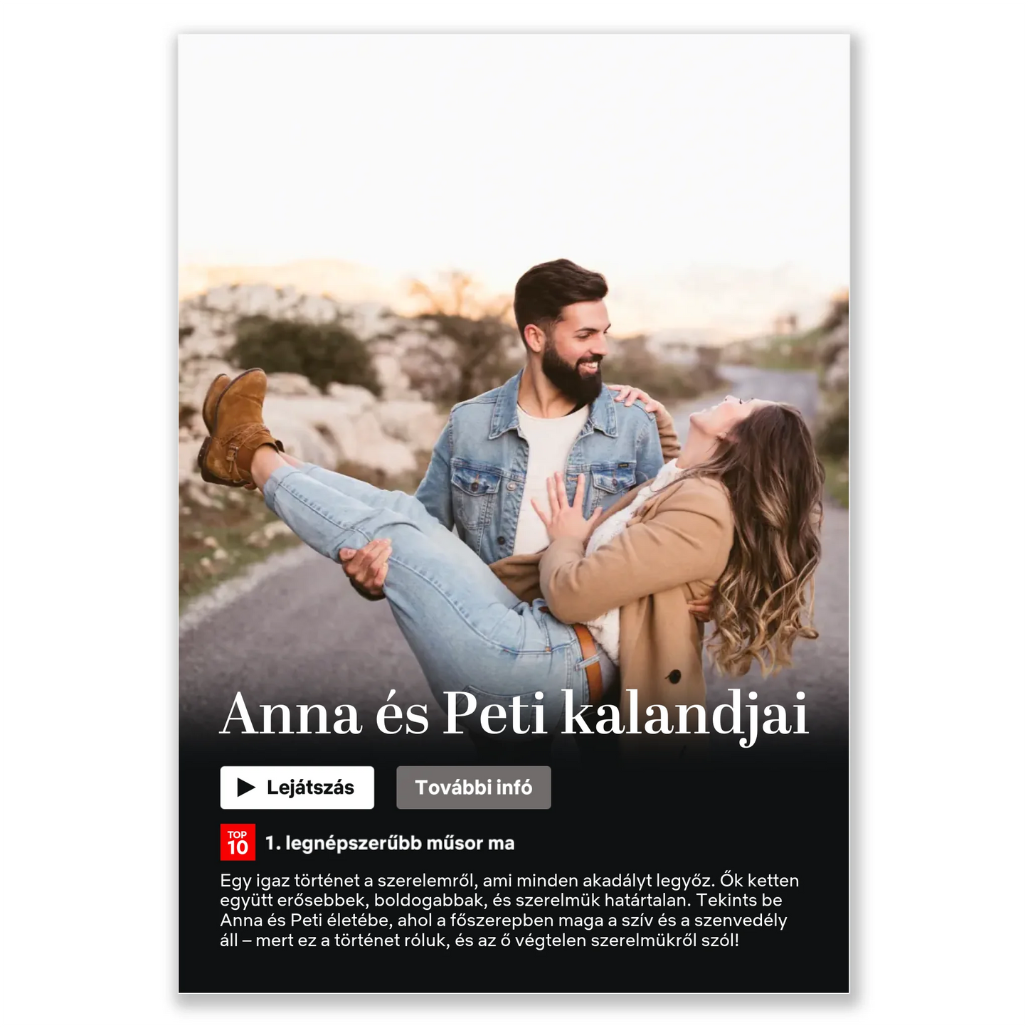 Netflix stílusú (álló) egyedi falikép