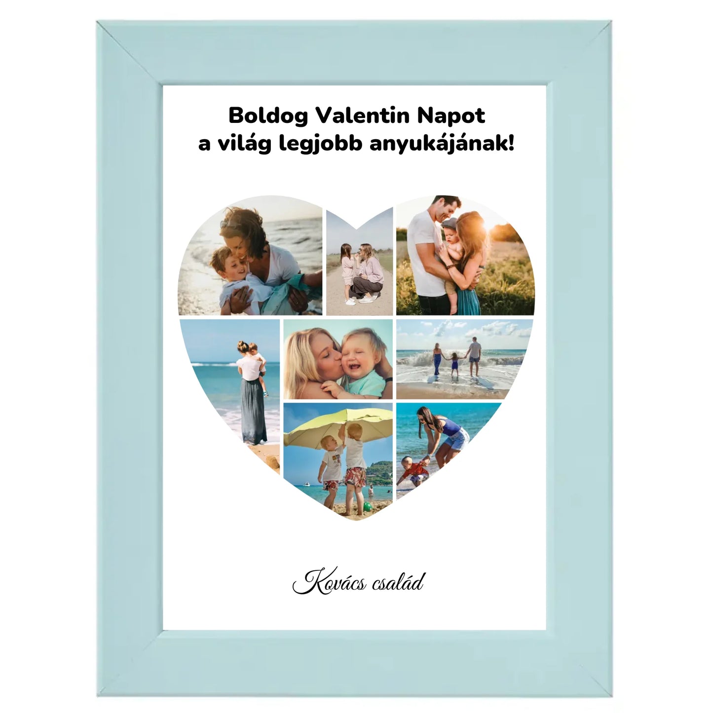 Szív alakú egyedi fotókollázs