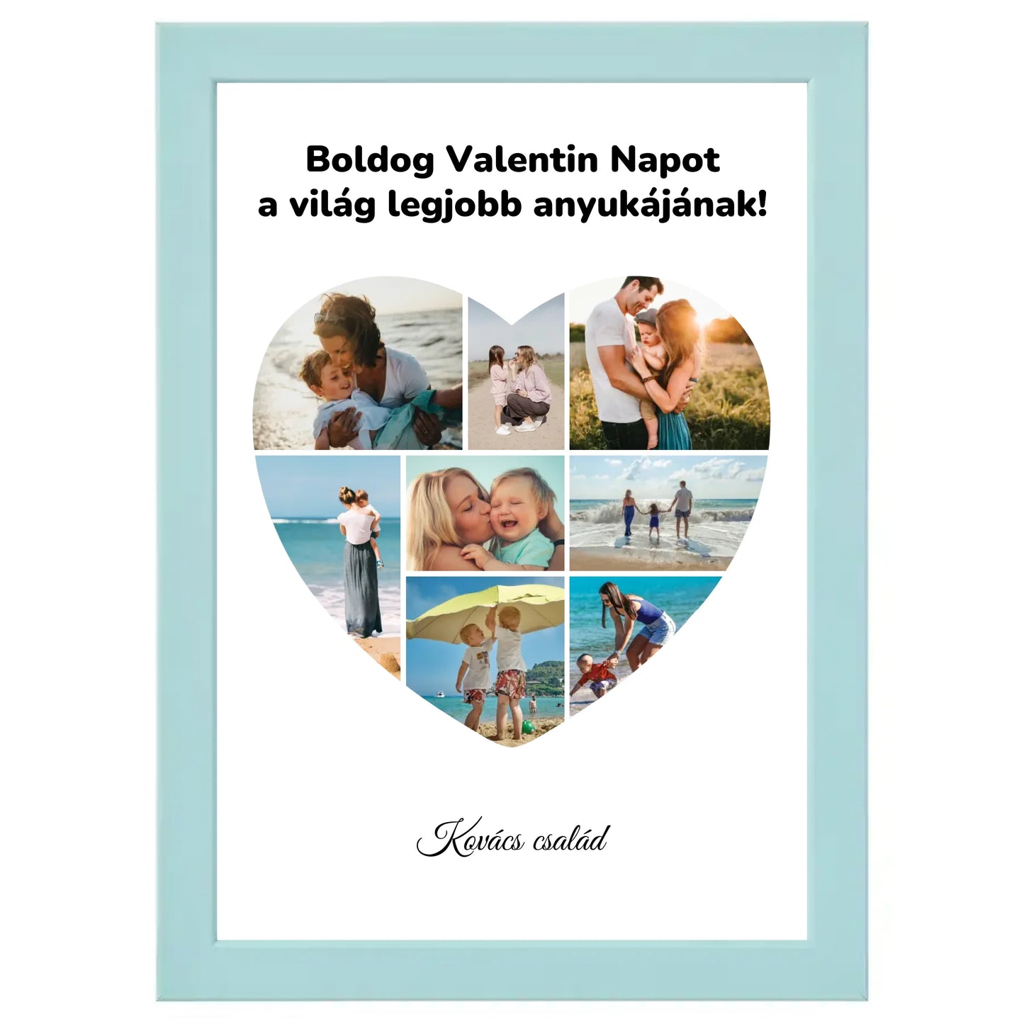 Szív alakú egyedi fotókollázs