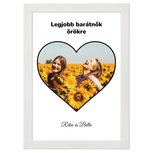 Egyedi fényképes szülinapi ajándék, évforduós ajándék - Szíves egyedi kép