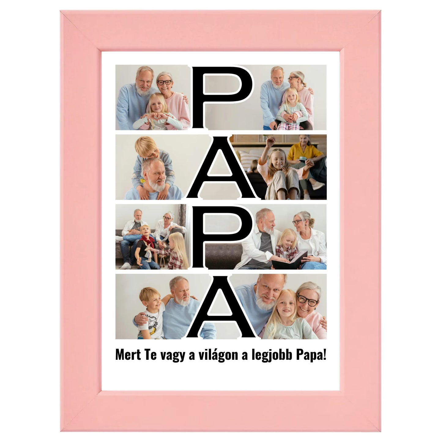 Papa feliratos egyedi fotókollázs #2