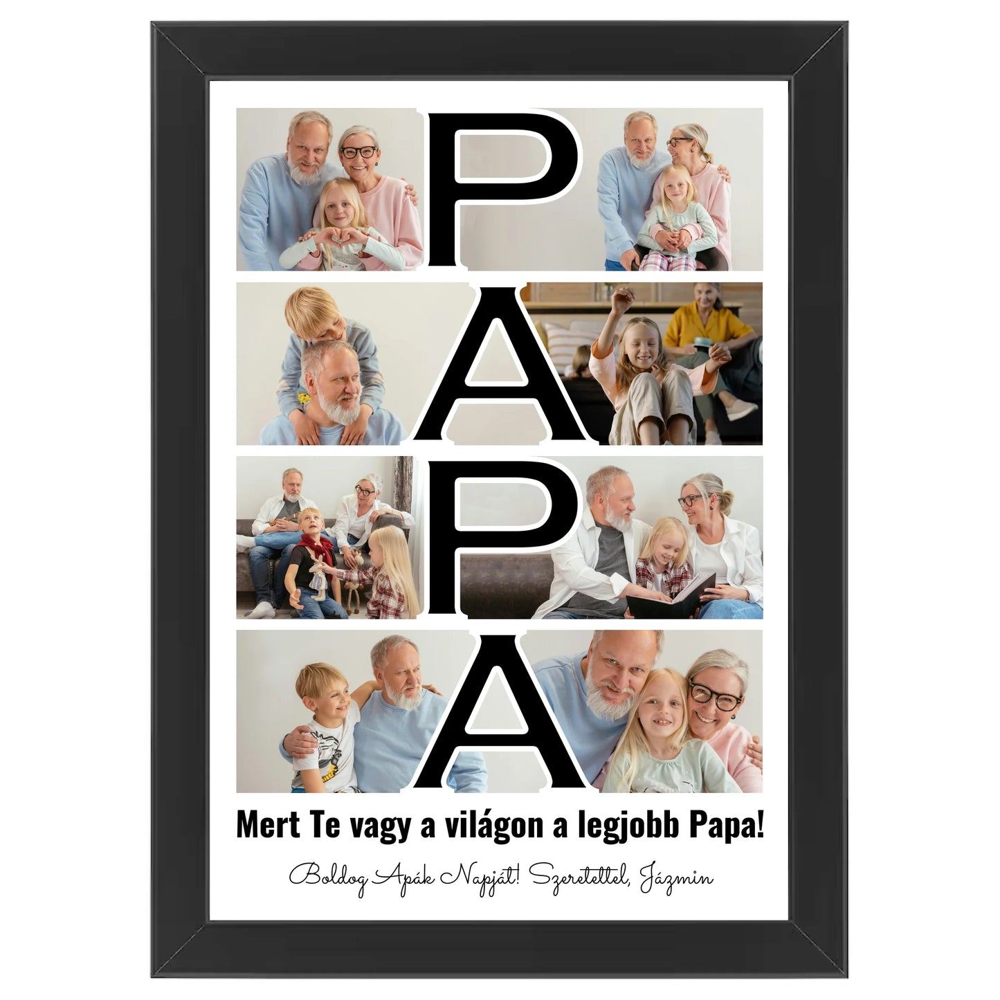 Papa feliratos egyedi fotókollázs #2