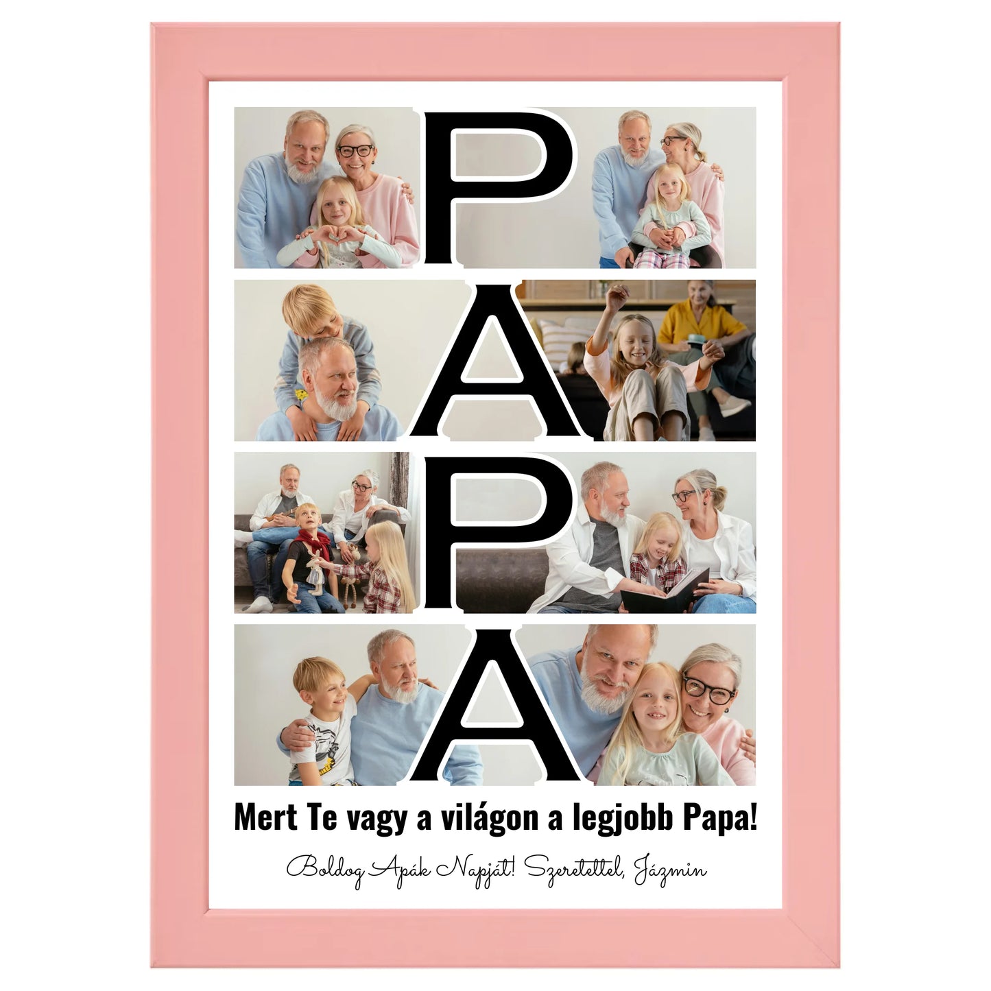 Papa feliratos egyedi fotókollázs #2