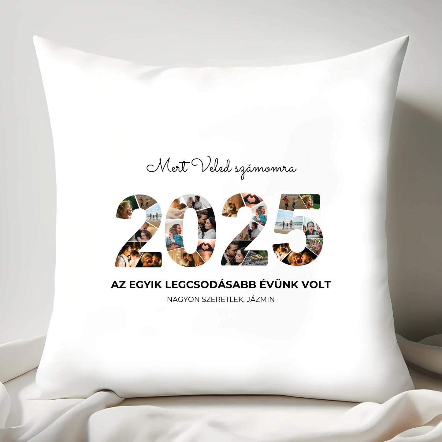 2025 évszámos egyedi fényképes párna #2