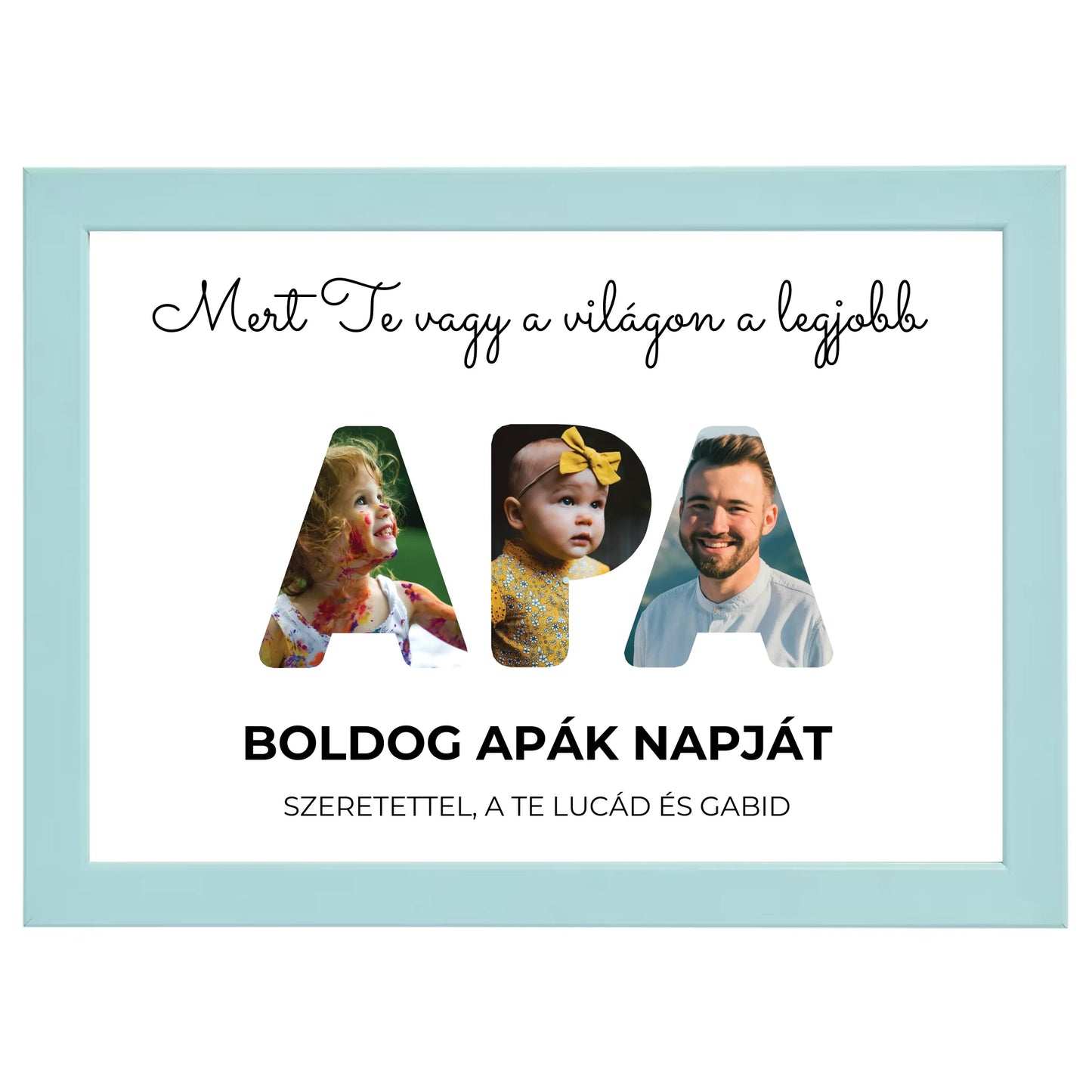 Apa feliratos egyedi fotókollázs