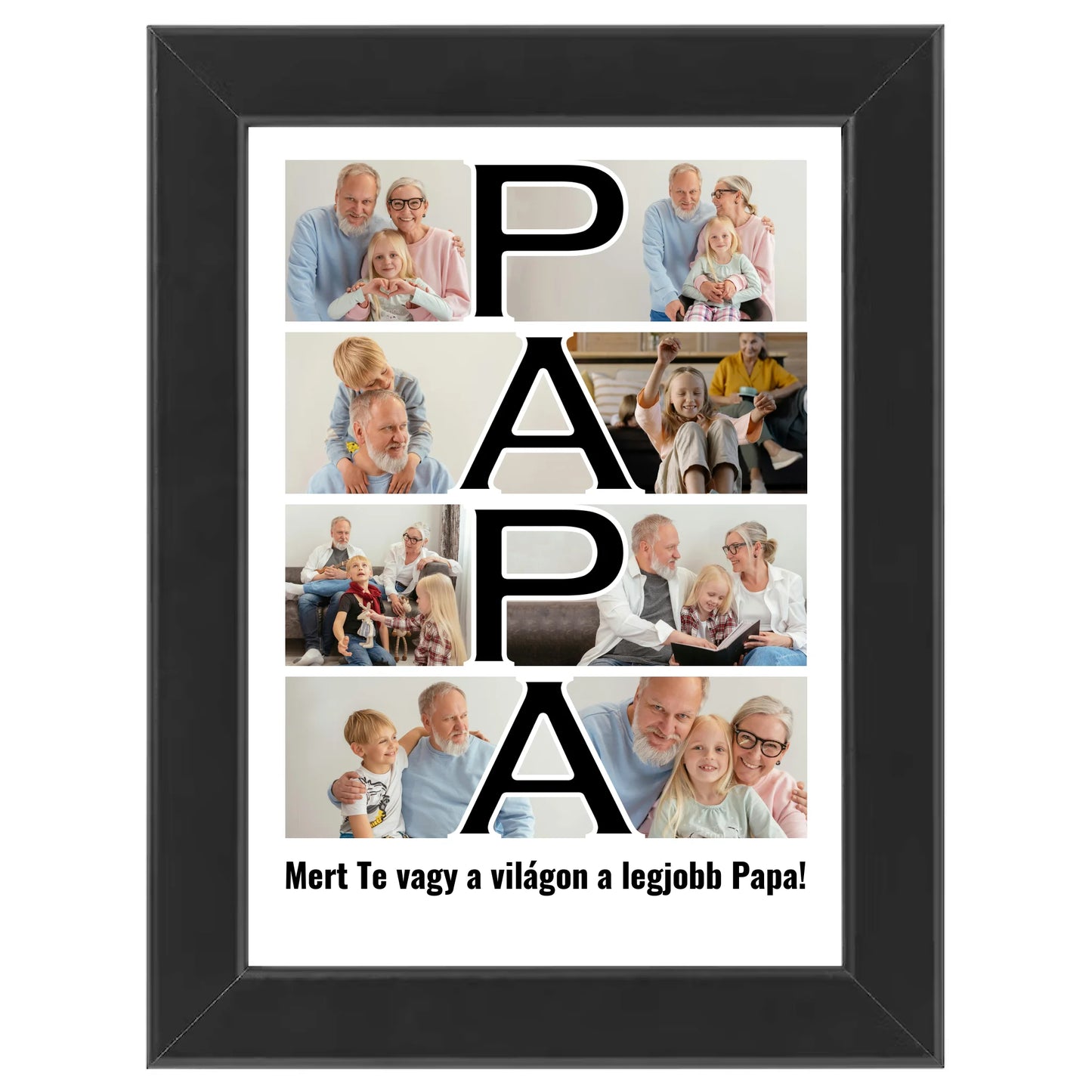 Papa feliratos egyedi fotókollázs #2