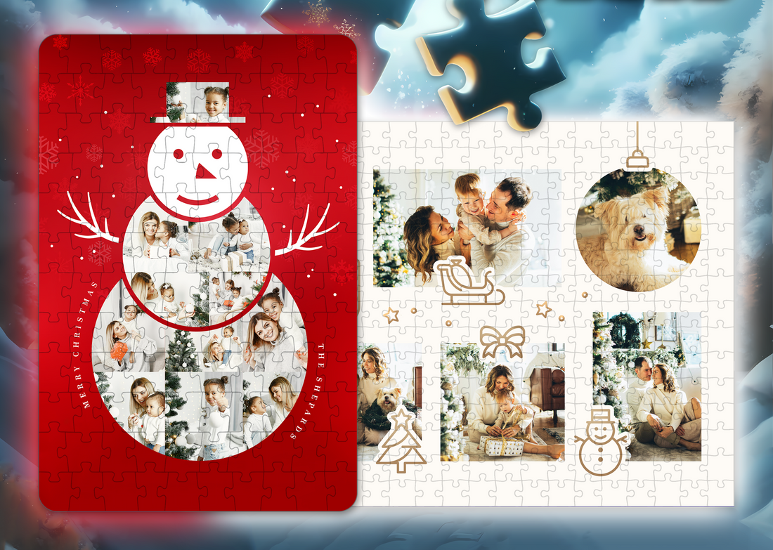 Varázskeret egyedi fényképes puzzle karácsonyi ajándék