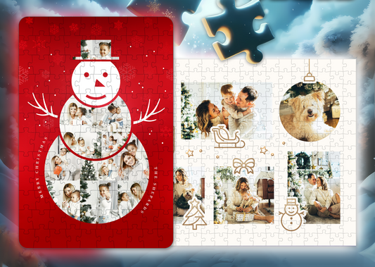 Varázskeret egyedi fényképes puzzle karácsonyi ajándék