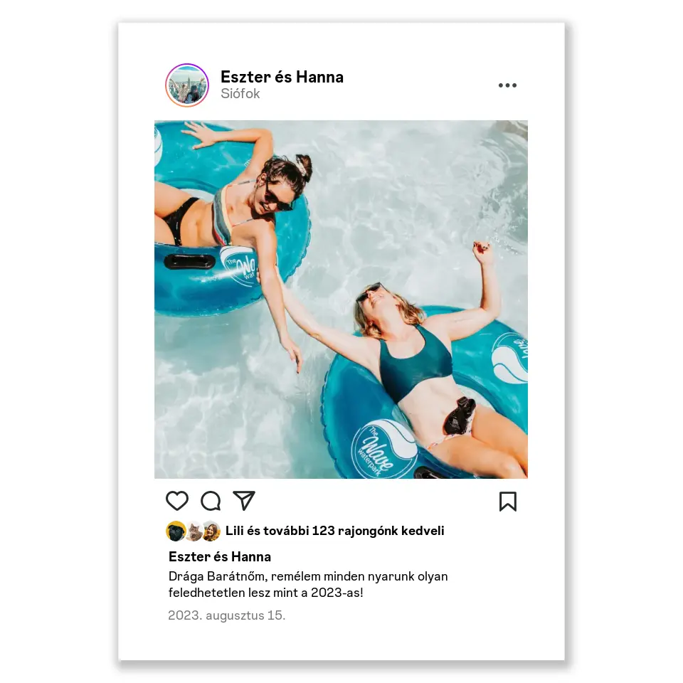 Instagram stílusú egyedi fotókollázs