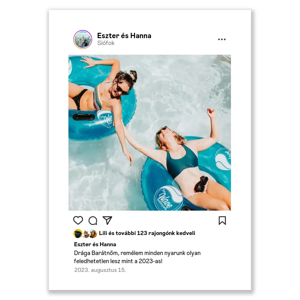 Instagram stílusú egyedi fotókollázs