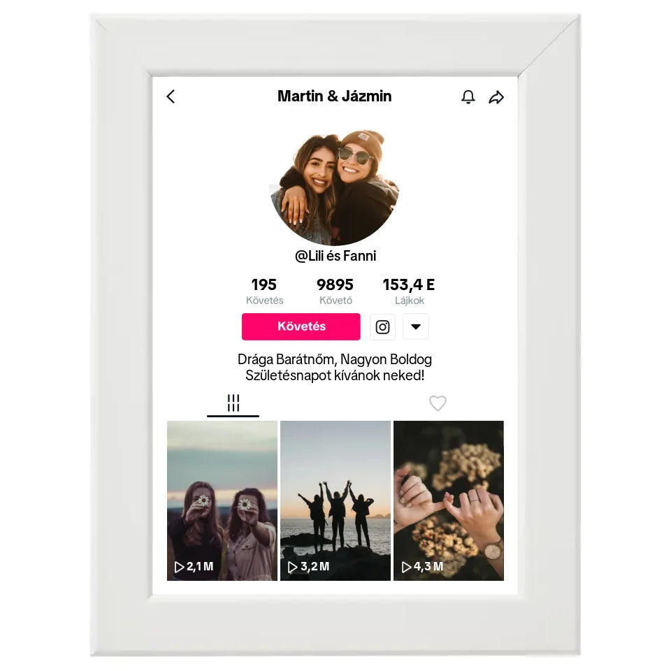 TikTok stílusú egyedi fotókollázs