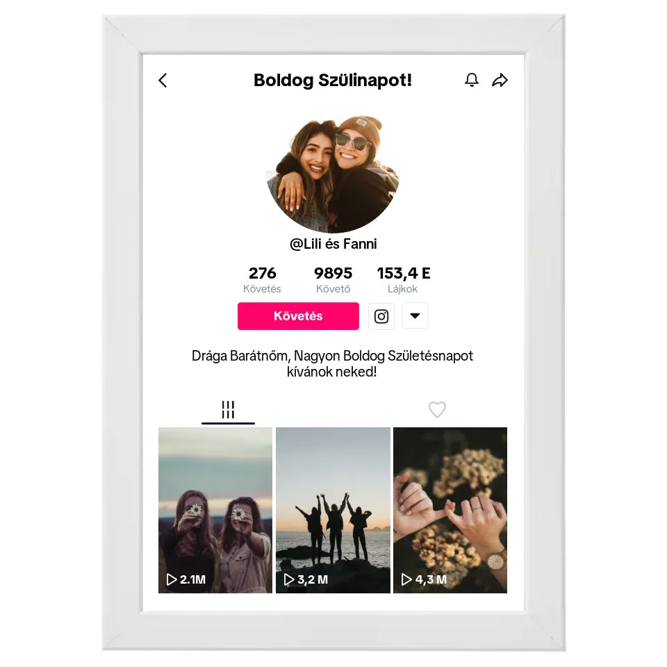 TikTok stílusú egyedi fotókollázs