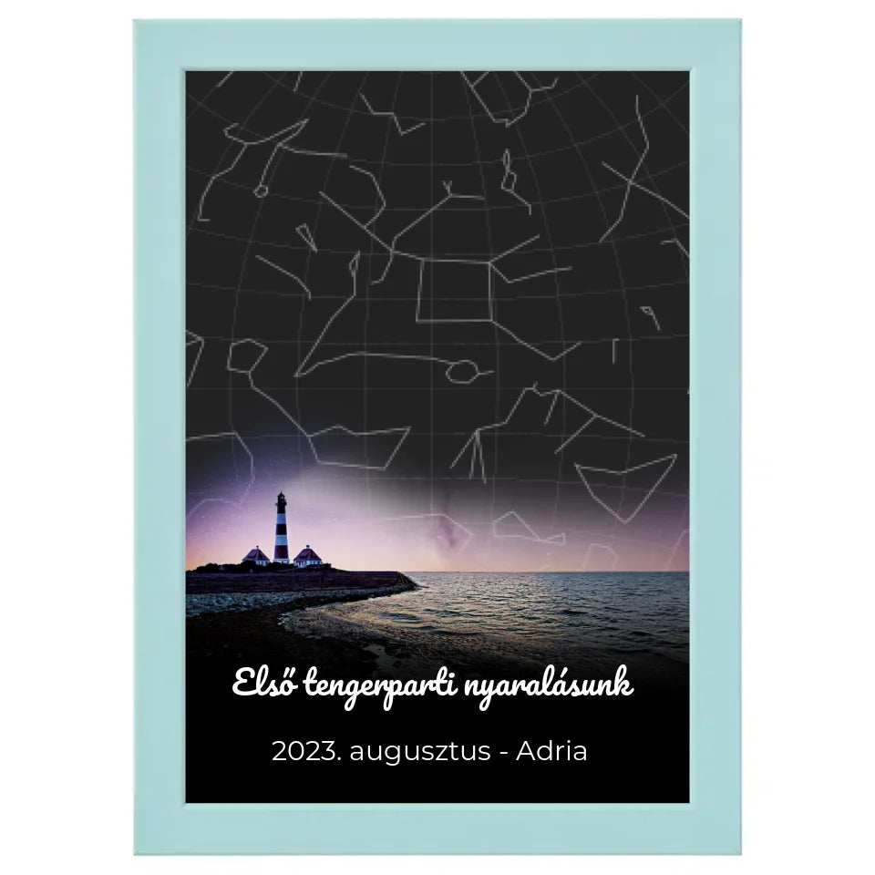 Egyedi csillagtérkép választható háttérrel