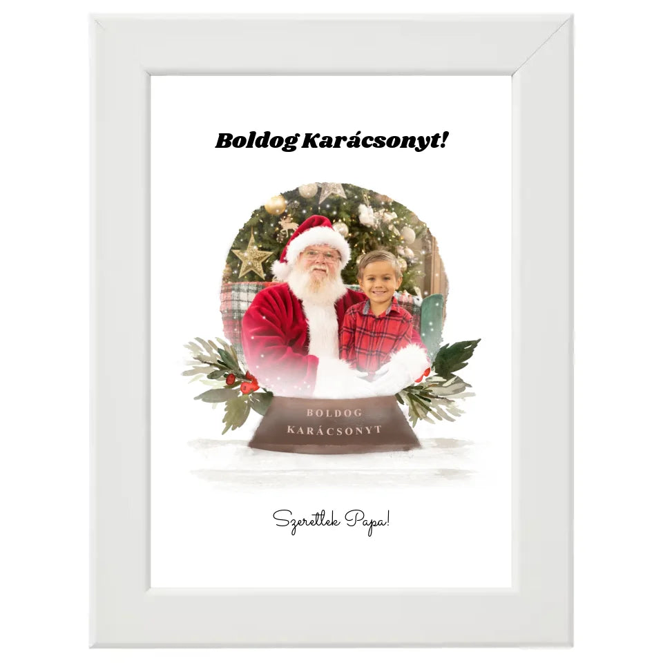 Karácsonyi hógömbös egyedi kép