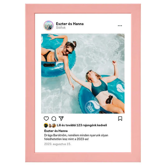 Egyedi fényképes szülinapi ajándék, évforduós ajándék - Instagram stílusú egyedi kép