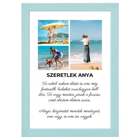 Egyedi szülnapi ajándék, évfordulós ajándék - Klasszikus sokképes fotókollázs