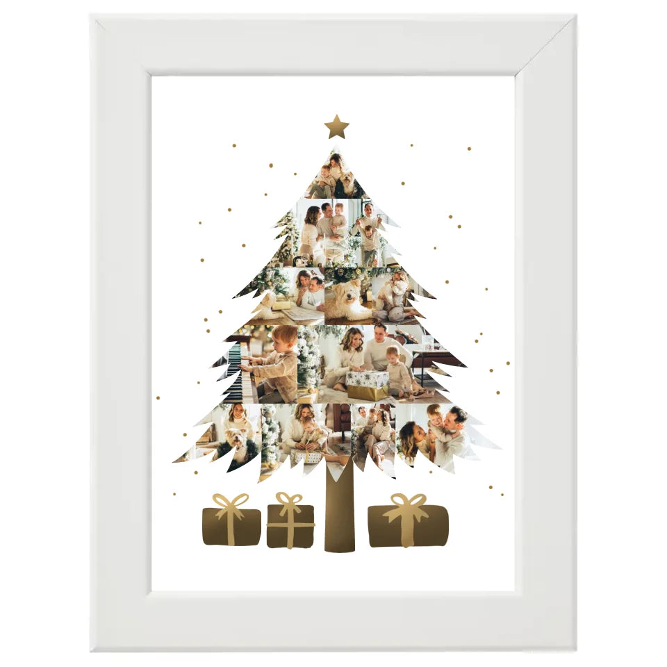 Egyedi fényképes karácsonyi ajándék - Karácsonyfás egyedi fotókollázs