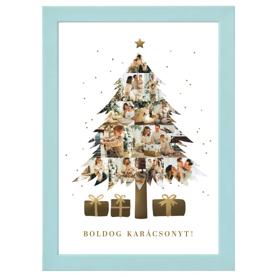 Karácsonyfás egyedi fotókollázs