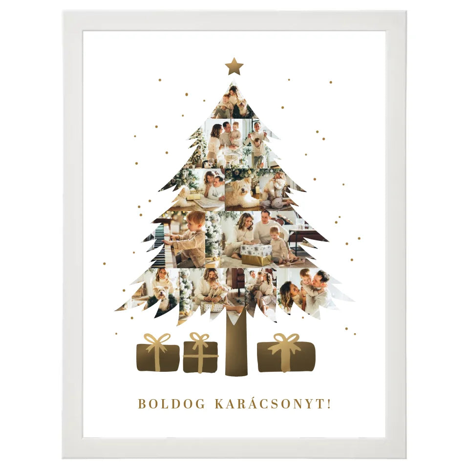 Karácsonyfás egyedi fotókollázs