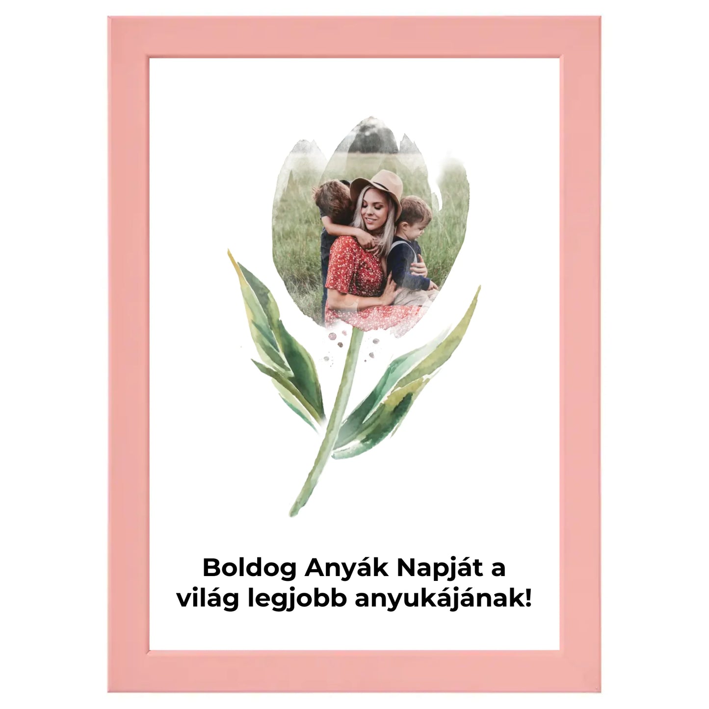 Tulipános anyák napi ajándék egyedi kép