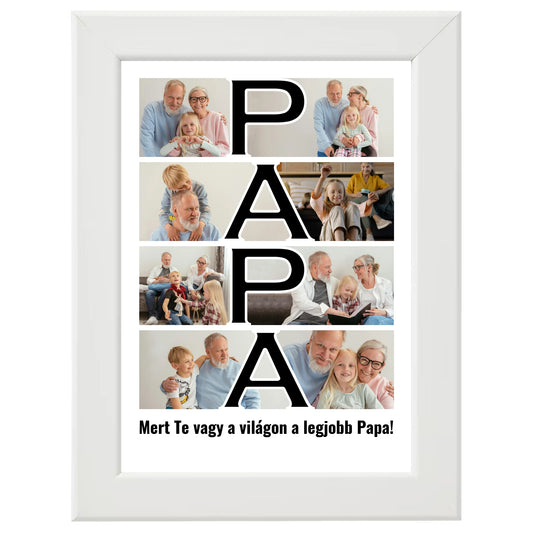 Papa feliratos egyedi fotókollázs #2