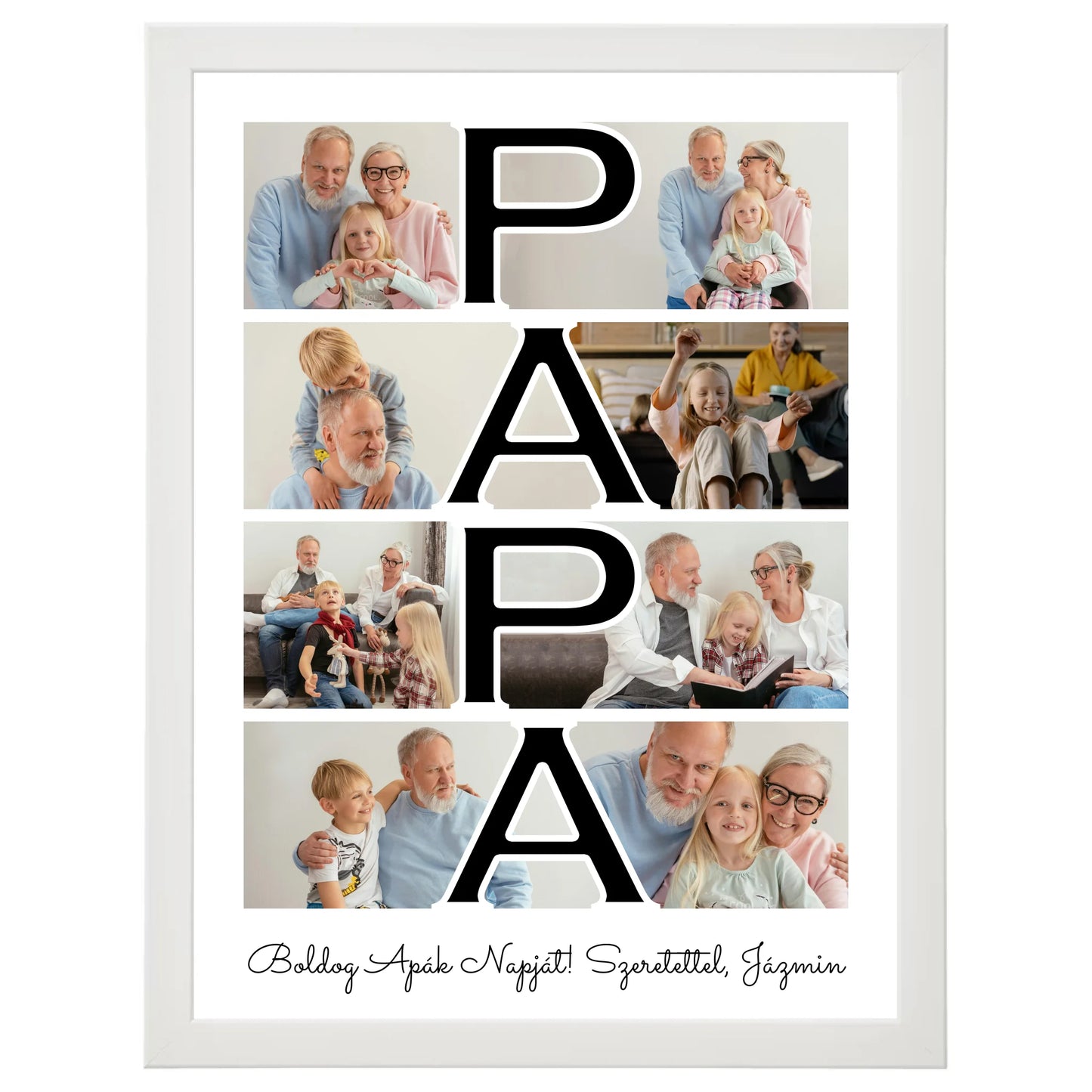 Papa feliratos egyedi fotókollázs #2