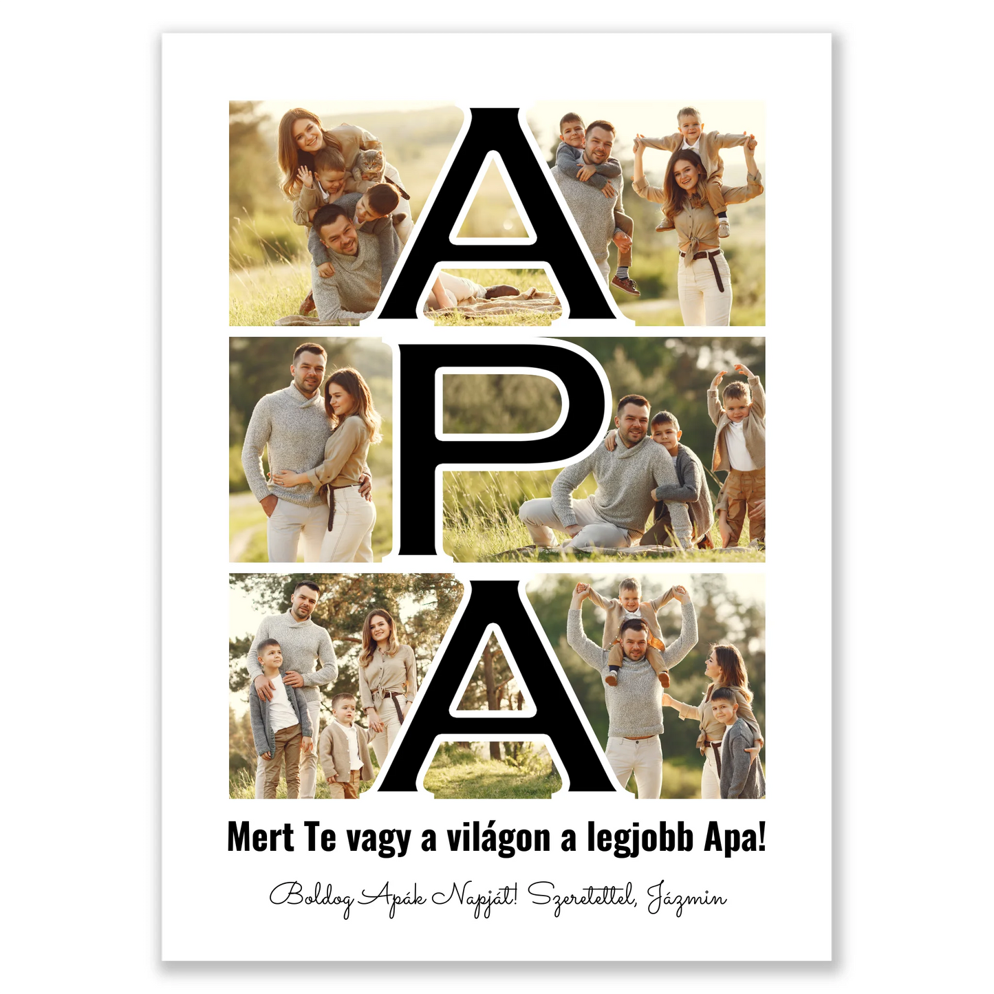 Apa feliratos egyedi fotókollázs #2