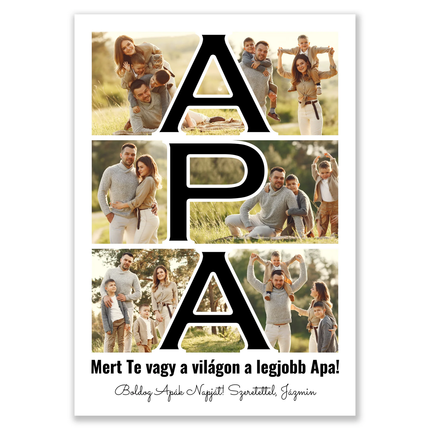 Apa feliratos egyedi fotókollázs #2