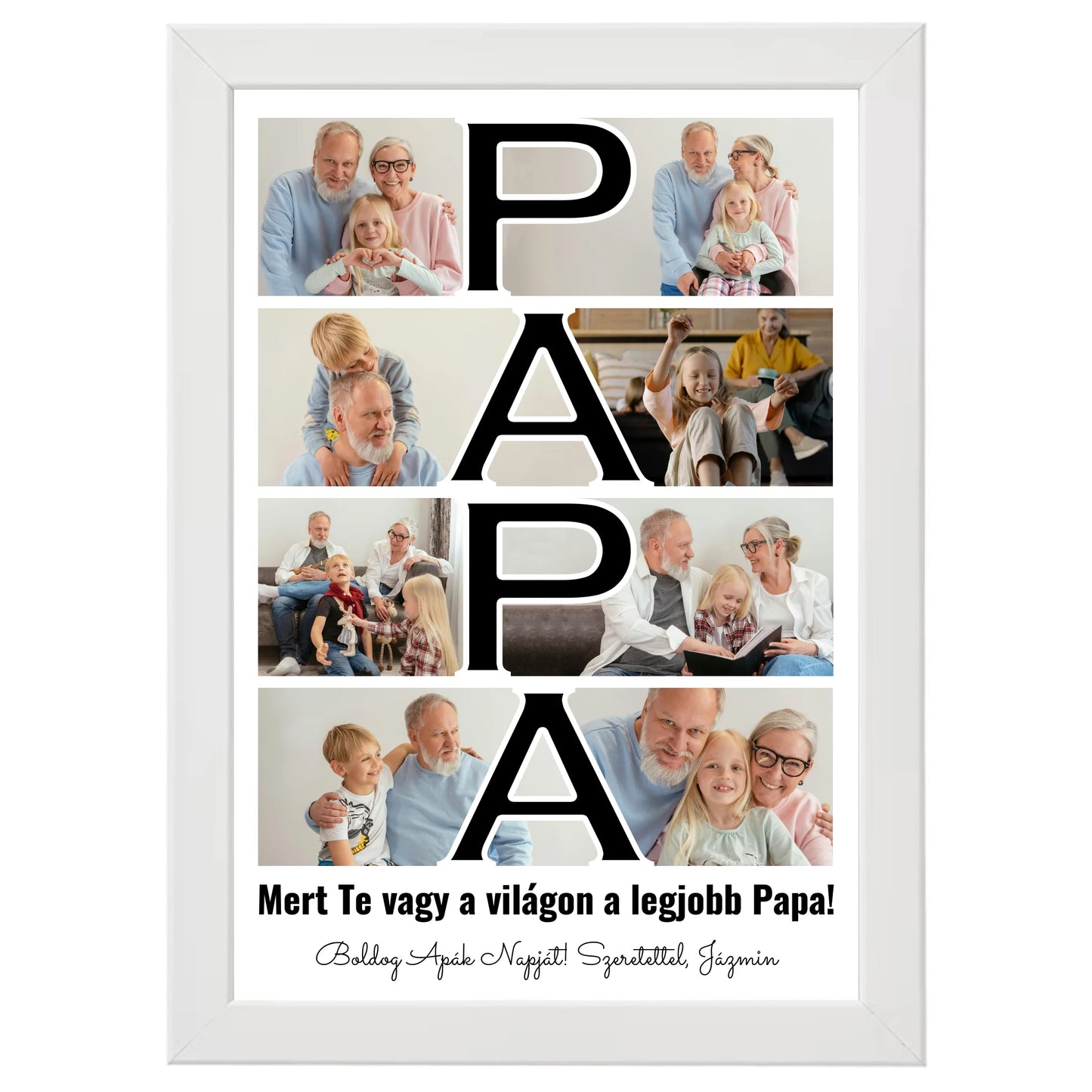 Papa feliratos egyedi fotókollázs #2