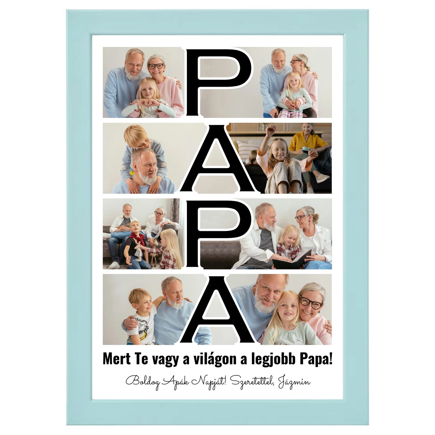 Papa feliratos egyedi fotókollázs #2