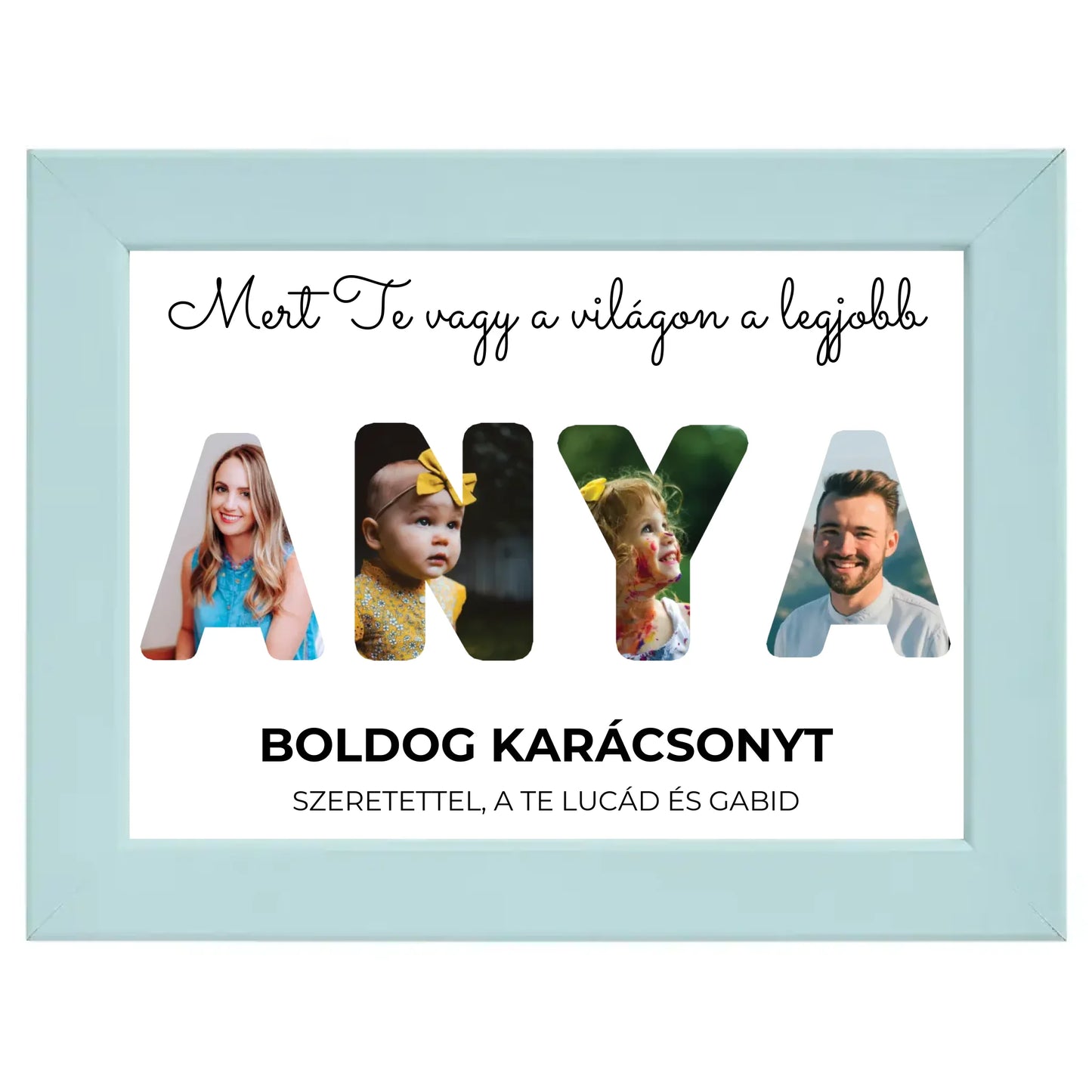 Anya feliratos egyedi fotókollázs