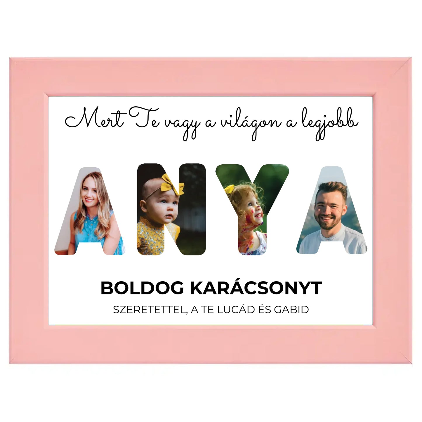 Anya feliratos egyedi fotókollázs