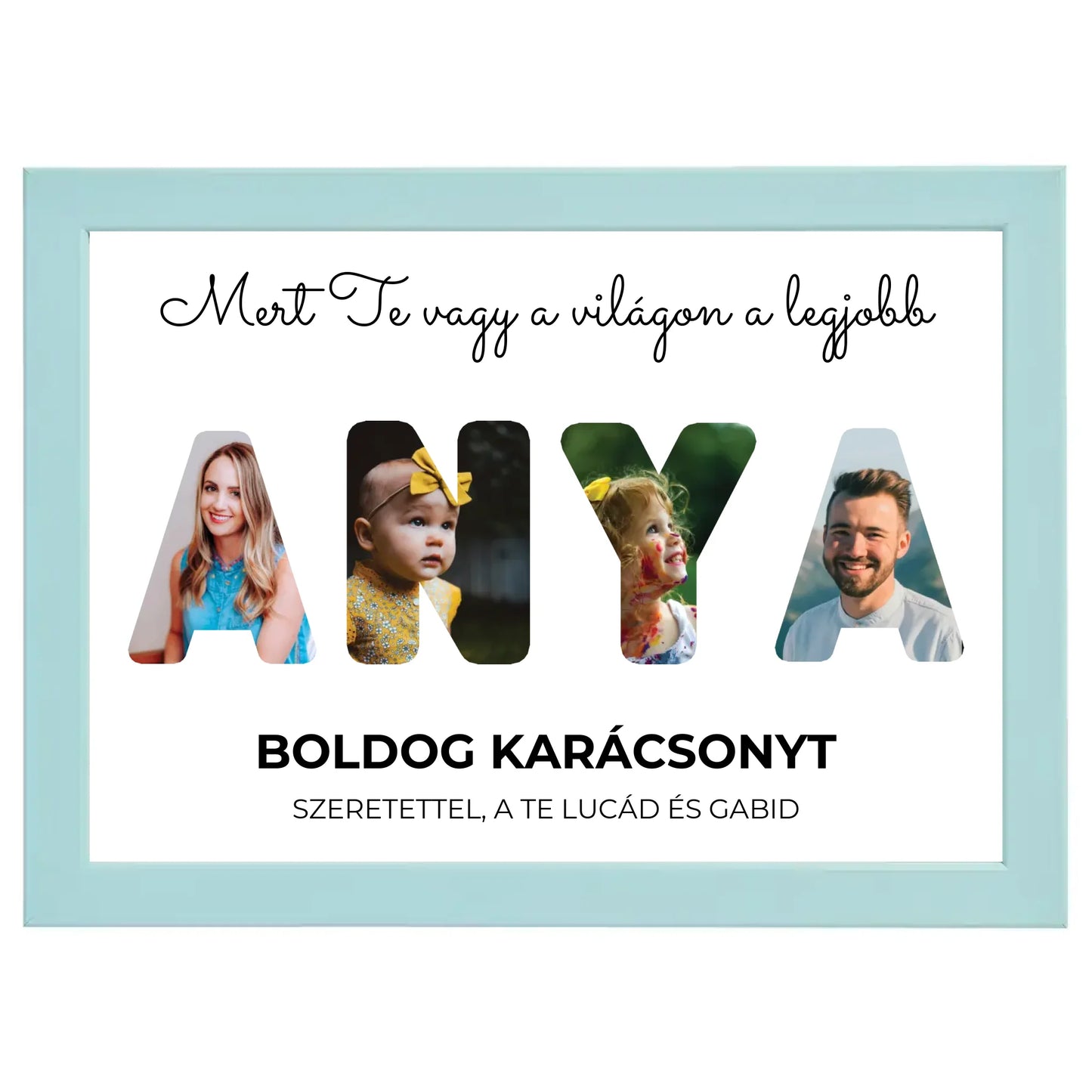 Anya feliratos egyedi fotókollázs