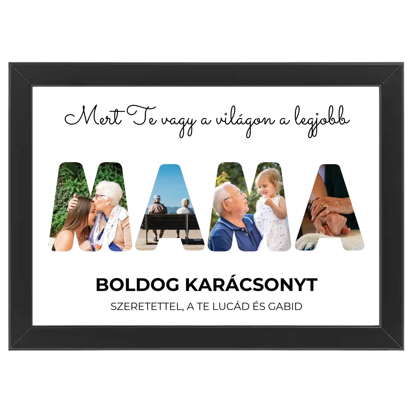 Mama feliratos egyedi fotókollázs