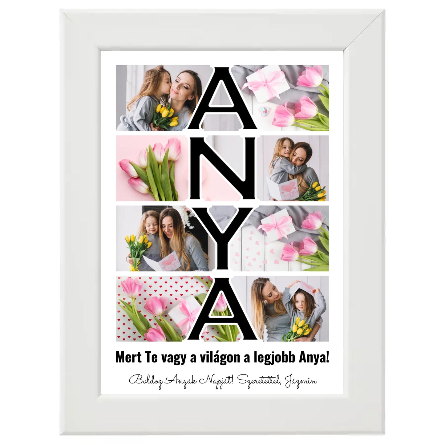 Anya feliratos egyedi fotókollázs #2