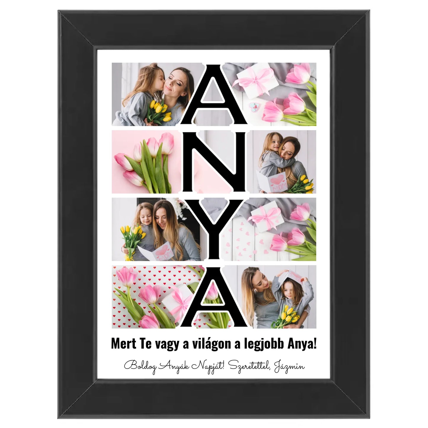 Anya feliratos egyedi fotókollázs #2