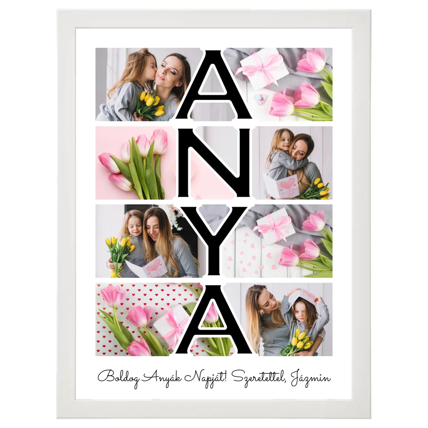 Anya feliratos egyedi fotókollázs #2
