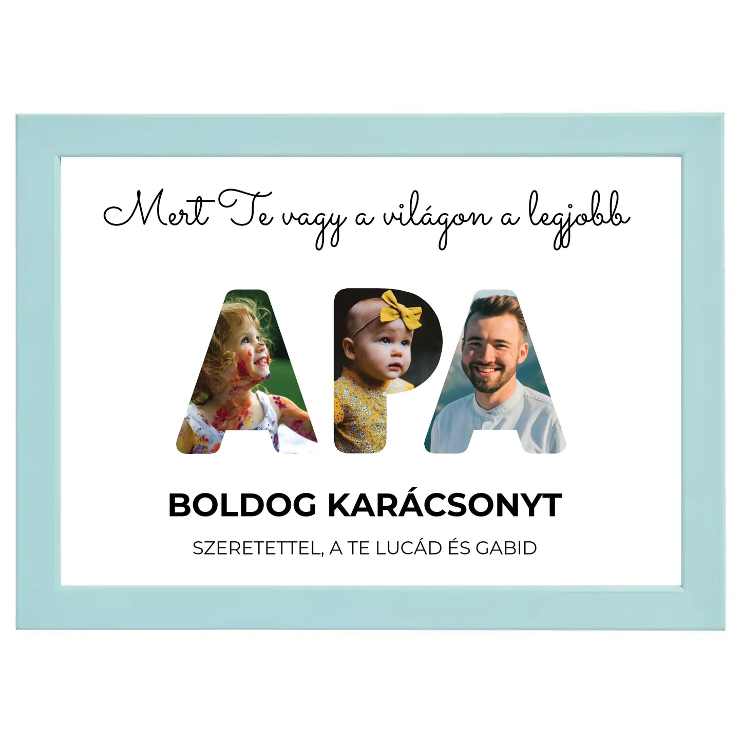 Apa feliratos egyedi fotókollázs